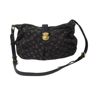 Louis Vuitton Slightly Monogram Denim Shoulder Bag Black